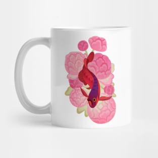 Arowana and peony2 Mug